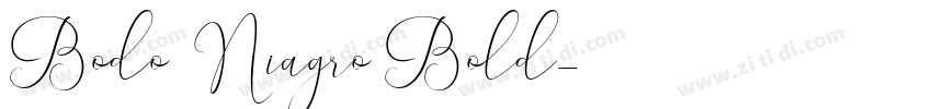 Bodo Niagro Bold字体转换